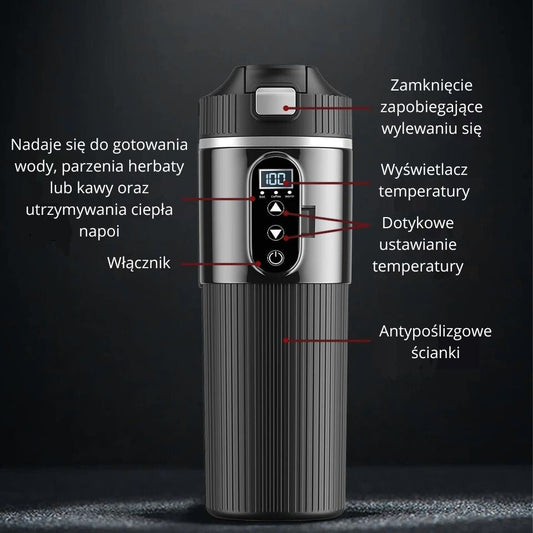 Samochodowy kubek grzewczy 500ml 12V/24V